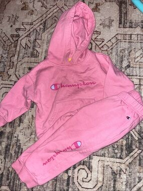 Champion Kids Pink Hoodie & Joggers Matching Set
